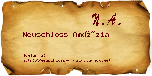 Neuschloss Amázia névjegykártya